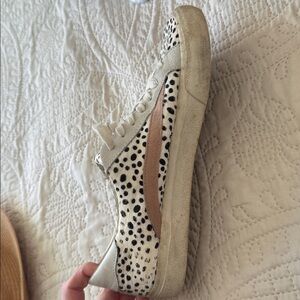 Leopard Print Sneakers with Beige Accents